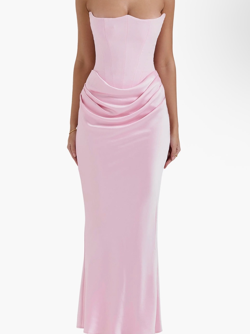 House of CB Rose Shadow Drape-Front Maxi Skirt - Women Medium Cup A-C